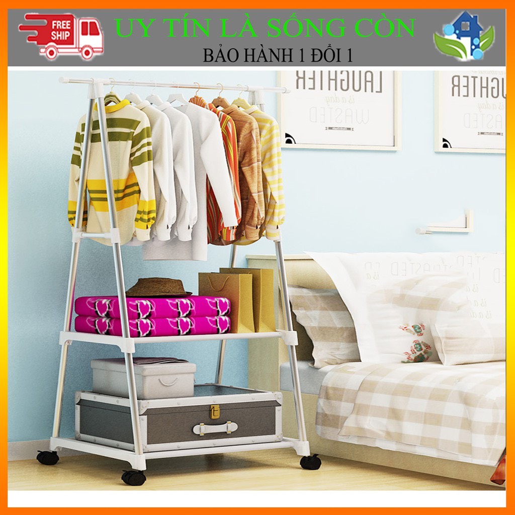 Giá Treo Quần Áo Chữ A Có Bánh Ngẫu Nhiên