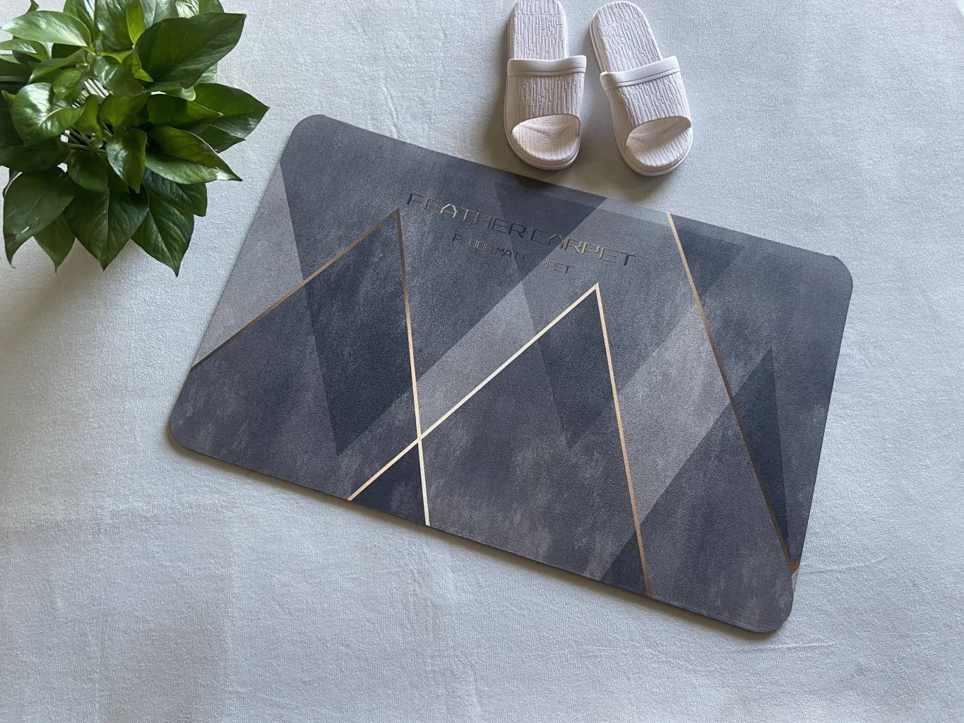 Thảm Silicon Chữ Nhật Mẫu Xọc Đậm