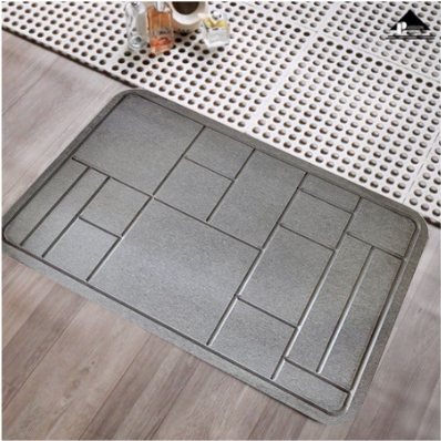 Thảm đá hình khối xám