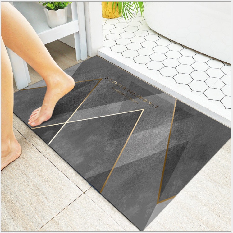 Thảm Silicon Chữ Nhật Sọc Đậm 50x80cm