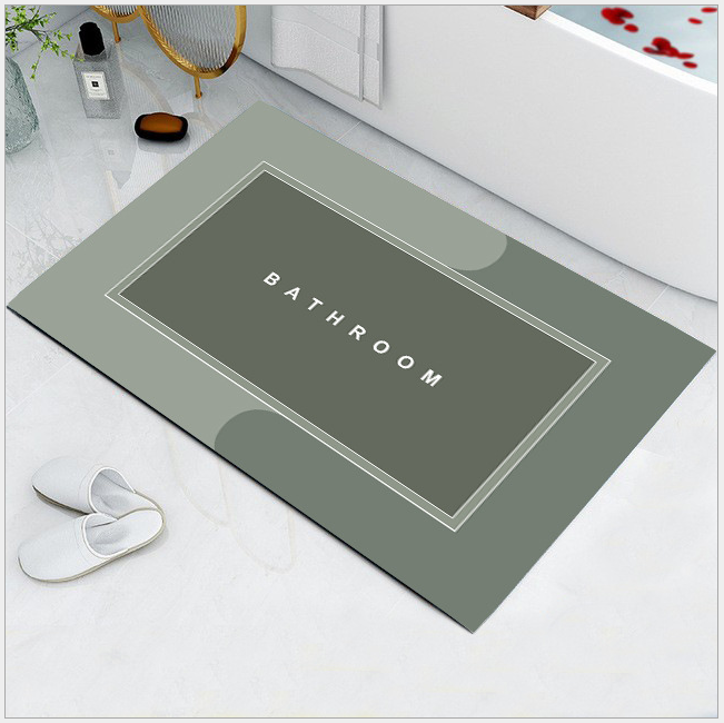 Thảm Silicon Chữ Nhật Xanh Lá 50x80cm