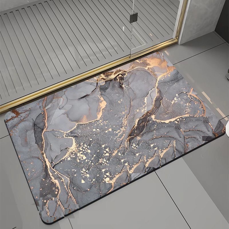 Thảm Silicon Chữ Nhật Vân Đá 50x80cm