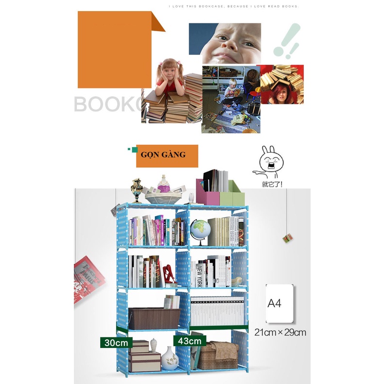 Kệ Sách 2K5T Xanh