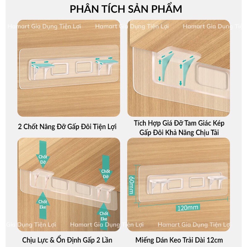 Miếng Dán Đỡ Kệ Đôi
