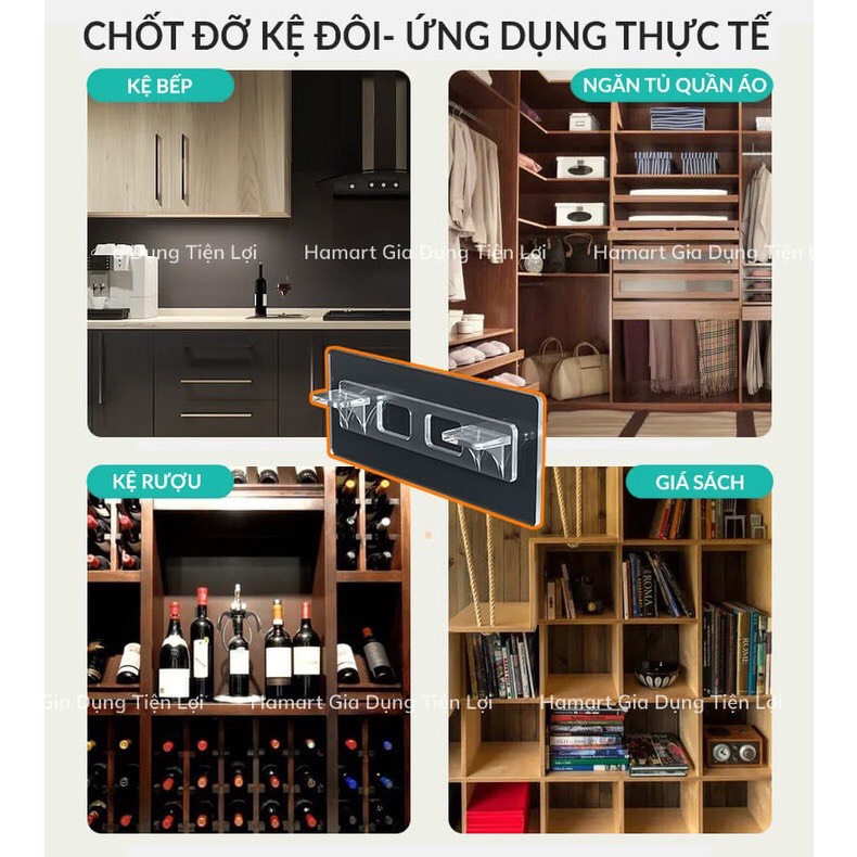 Miếng Dán Đỡ Kệ Đôi