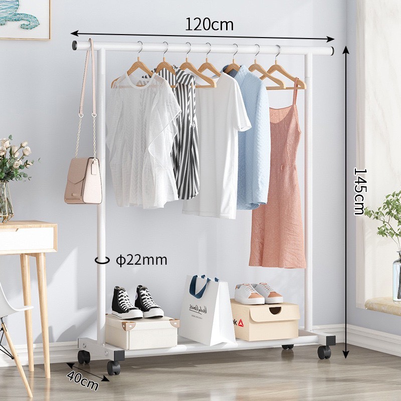 Giá Treo Quần Áo Chữ T 1K1T 120cm Trắng