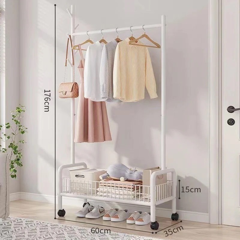 Sào Treo Quần Áo U1L60cm Có bánh Trắng