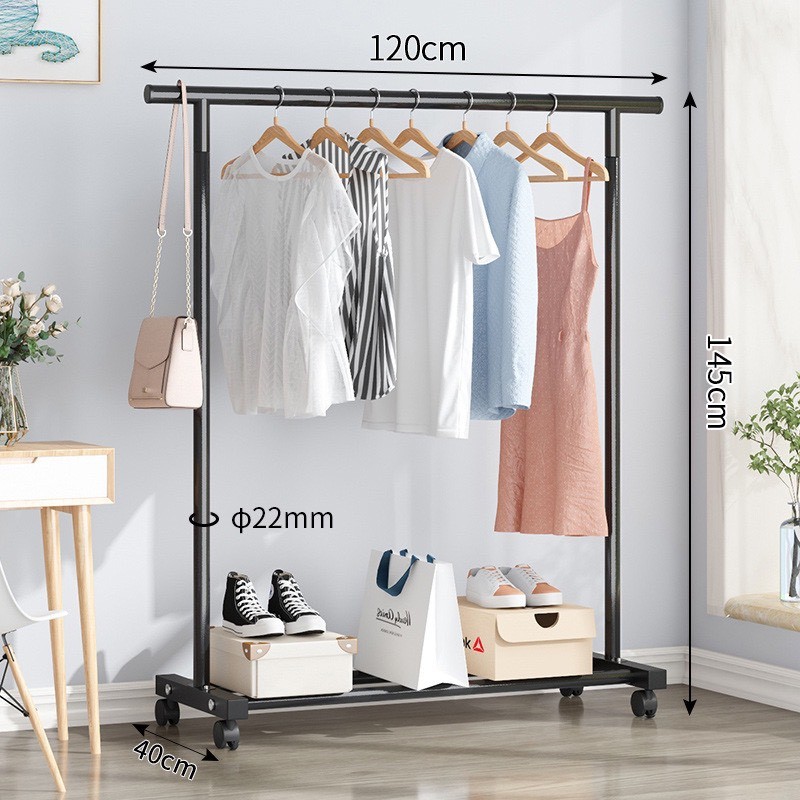 Giá Treo Quần Áo Chữ T 1K1T 120cm Đen