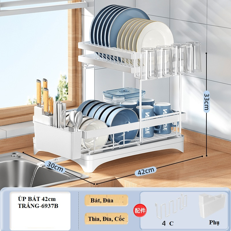 Úp Bát 42cm Trắng 6937B