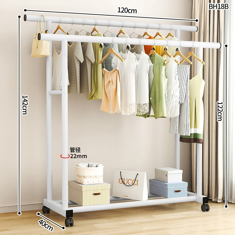 Giá Treo Quần Áo Chữ T 2K1T 120cm Trắng