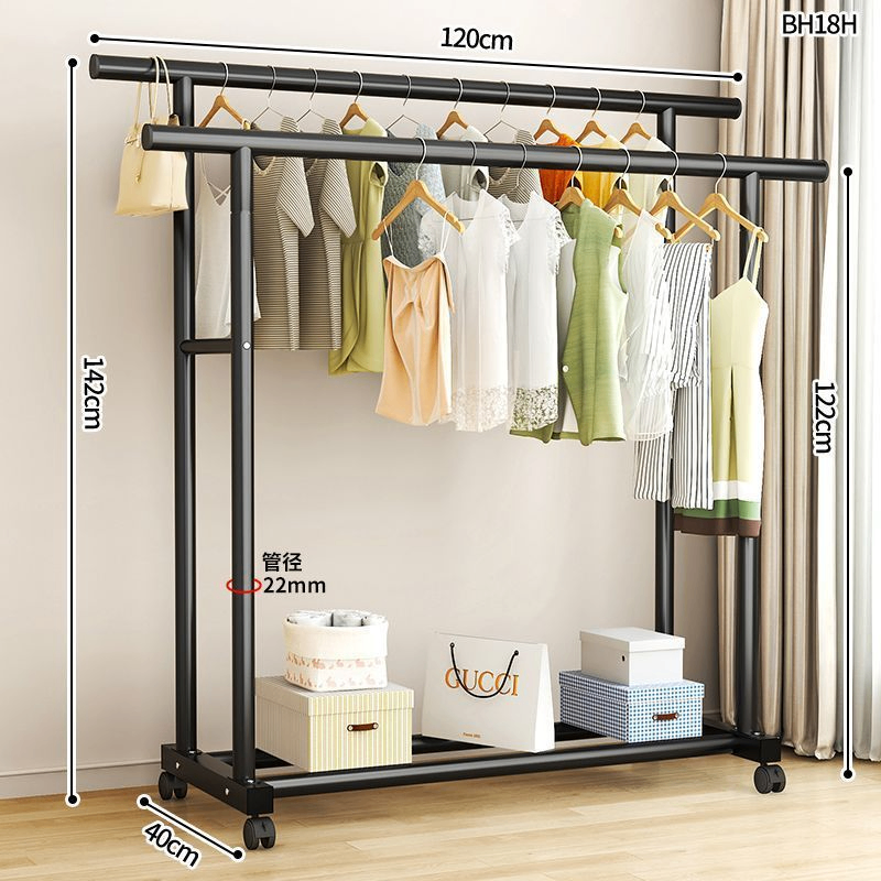 Giá Treo Quần Áo Chữ T 2K1T 120cm Đen