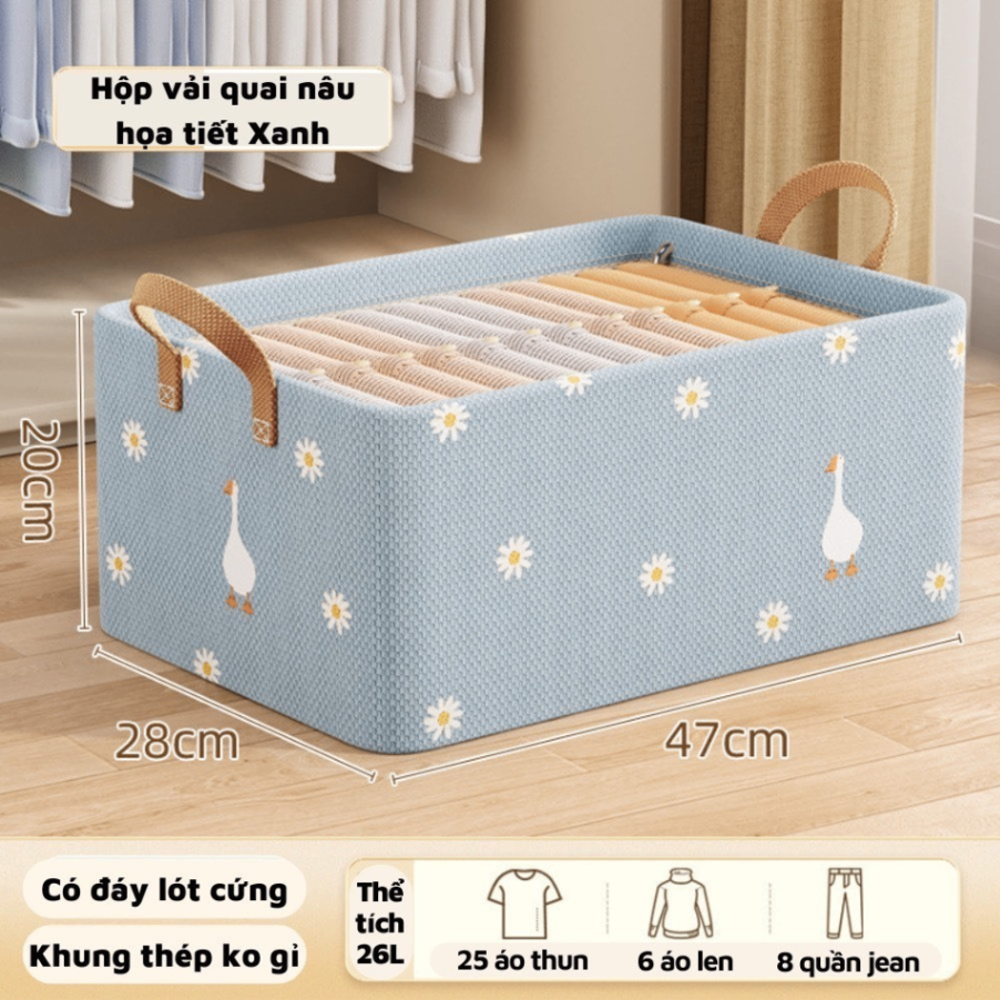 Hộp Vải-Xanh Hoa Cúc