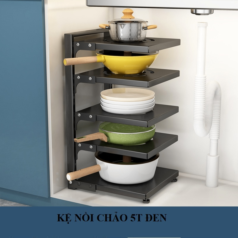 Kệ Nồi Chảo 5T Đen