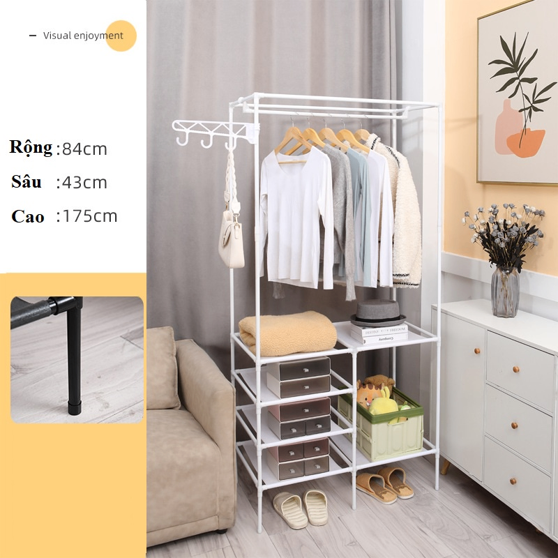Kệ Quần Áo H 5 Ngăn Trắng
