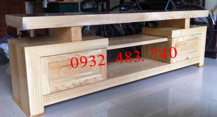 TỦ KỆ TIVI GỖ SỒI
