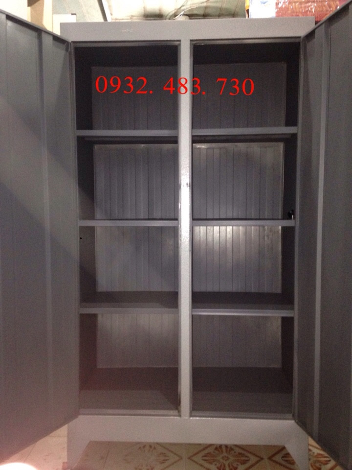 Tủ sắt hồ sơ 2 cửa cao 1m6x90x45 sơn dầu giá rẻ