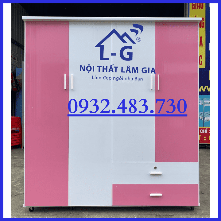 Tủ nhựa đài loan 4 cánh cao 1m8x1m65x45 giá rẻ