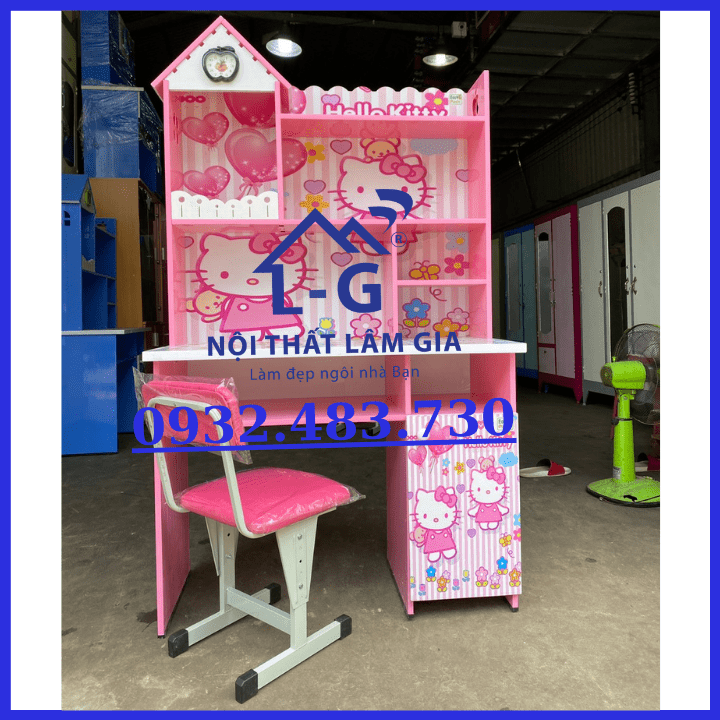 Bàn học sinh nhựa đài loan Rộng - 1m hello kitty