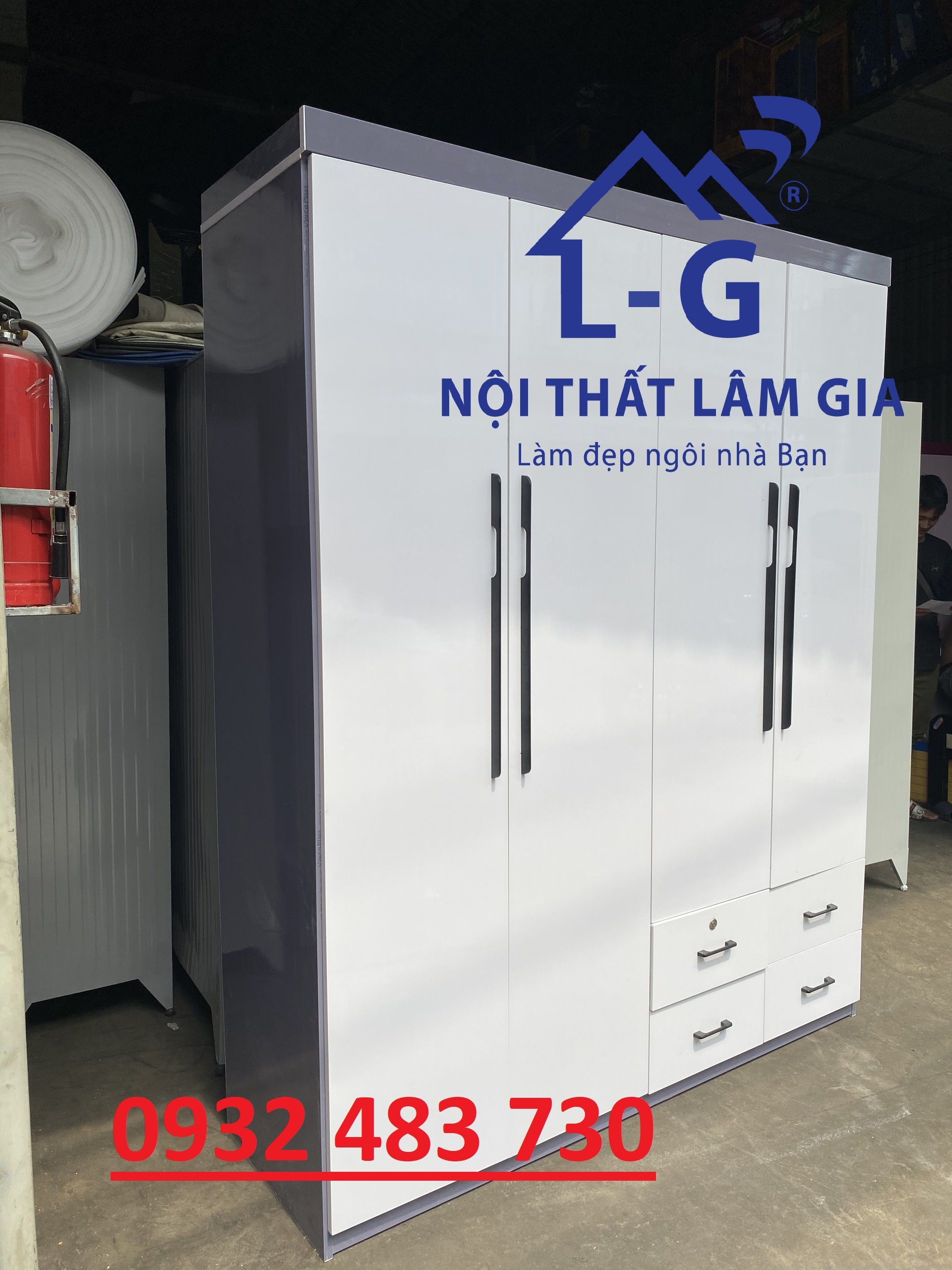 Tủ nhựa quần áo Vincoplast chính hãng Rộng - 1m60x2mx50