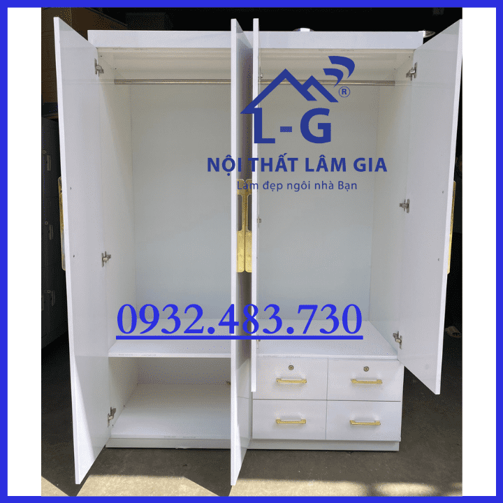 Tủ nhựa quần áo Vinco Plastic cao cấp Rộng - 2mx1m4x50