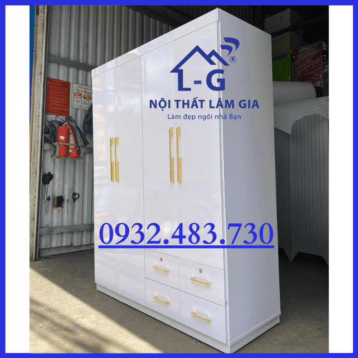 Tủ nhựa quần áo Vinco Plastic cao cấp Rộng - 2mx1m4x50