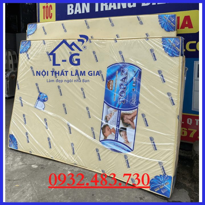 Nệm Cao su non Topaz ép dẻo cao cấp Lâm Gia Rộng 1mx2mx10cm