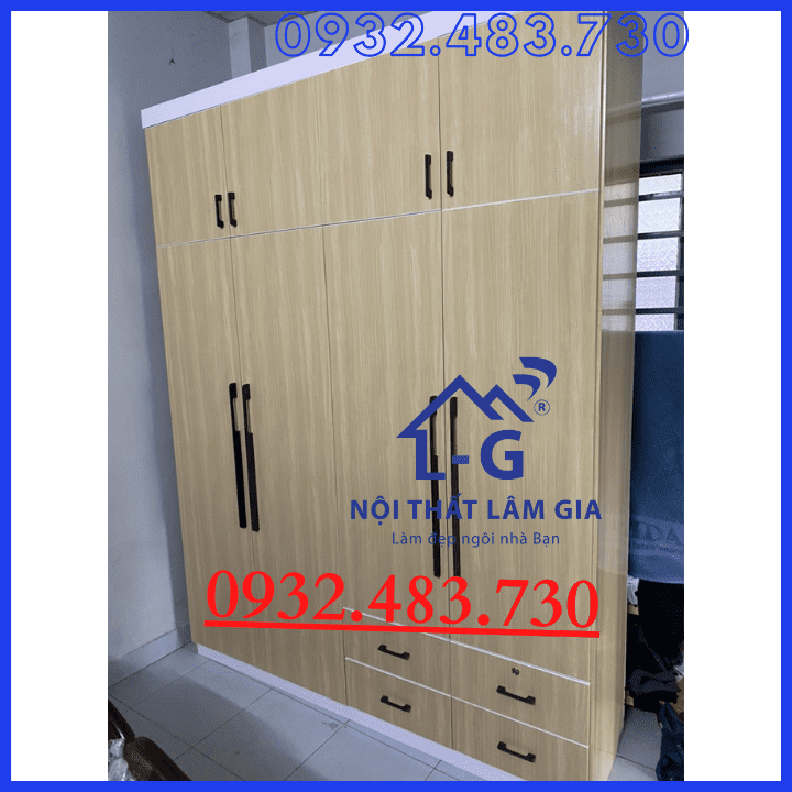 Tủ nhựa quần áo Vinco plastic Cao 2m4 Rộng 1m8 Sâu 50cm