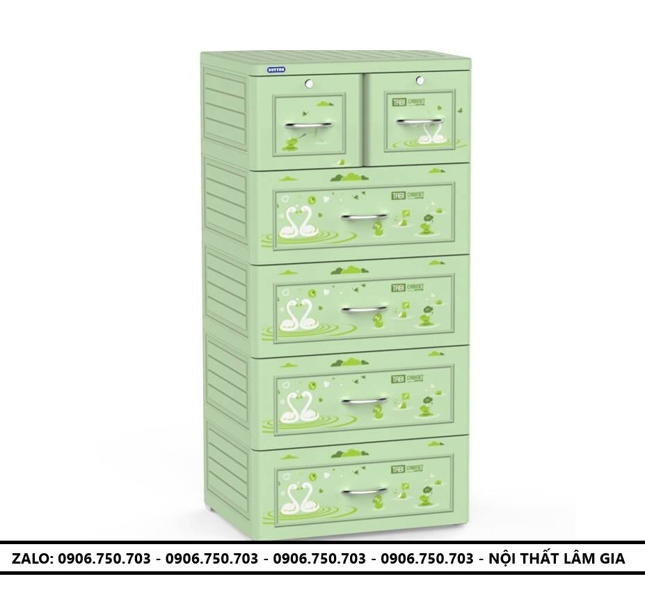 Tủ nhựa Duy Tân Tabi 5 tầng 6 ngăn