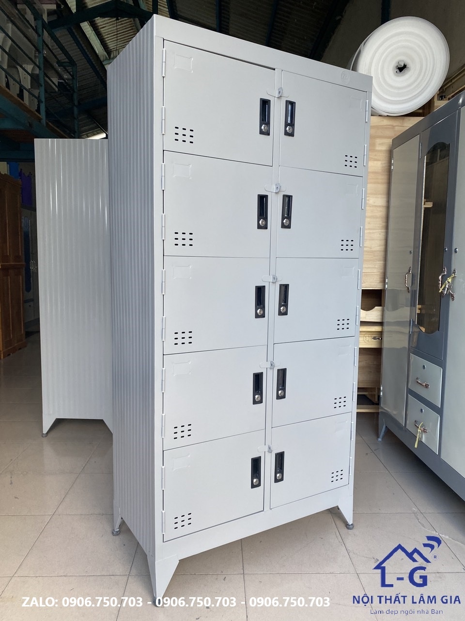 Tủ hồ sơ sắt tĩnh điện 10 cánh cửa mở tiện lợi