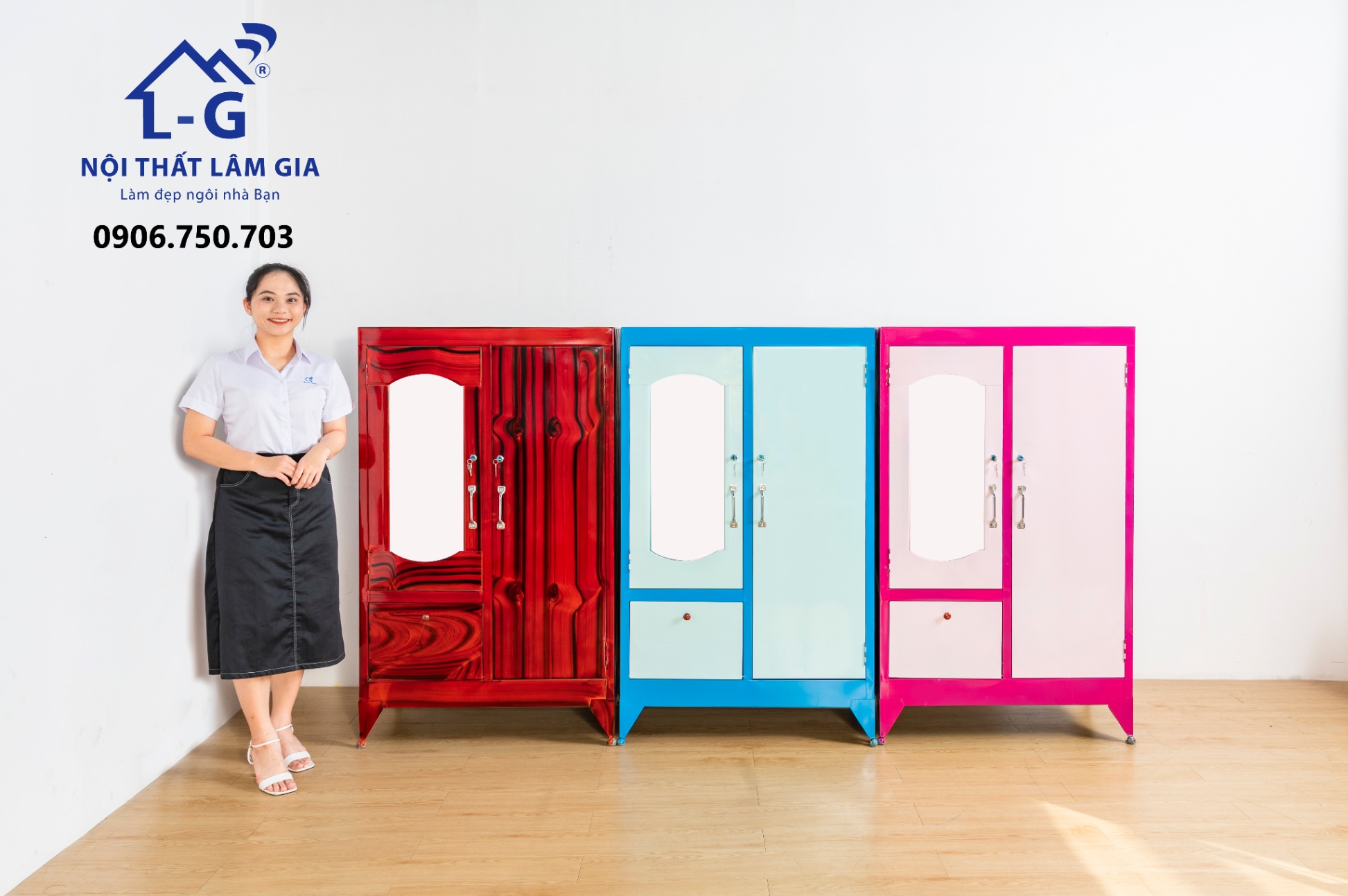 Tủ sắt đựng quần áo cao 1m4 x 90cm