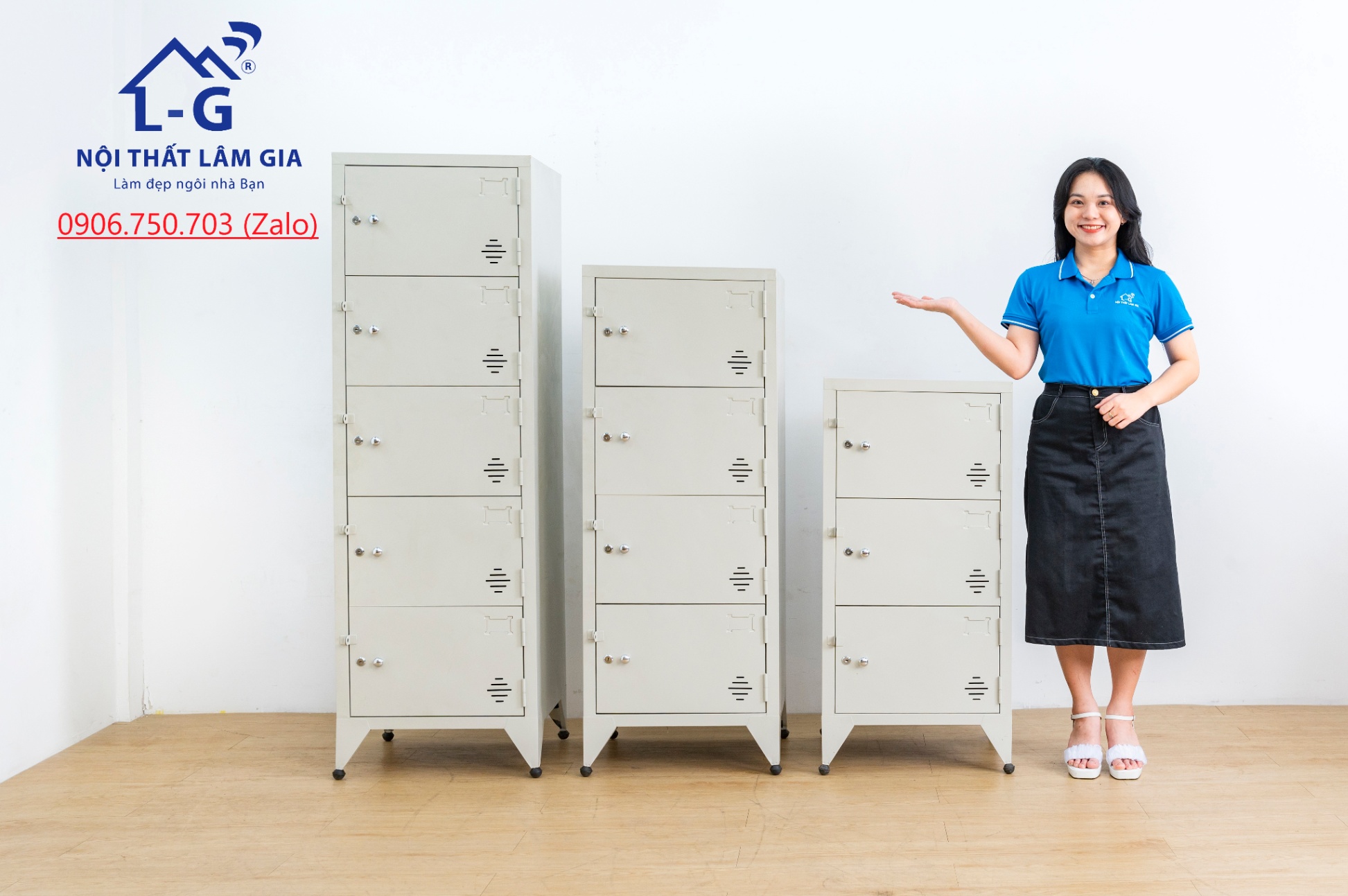 Tủ locker 3 tầng cao cấp