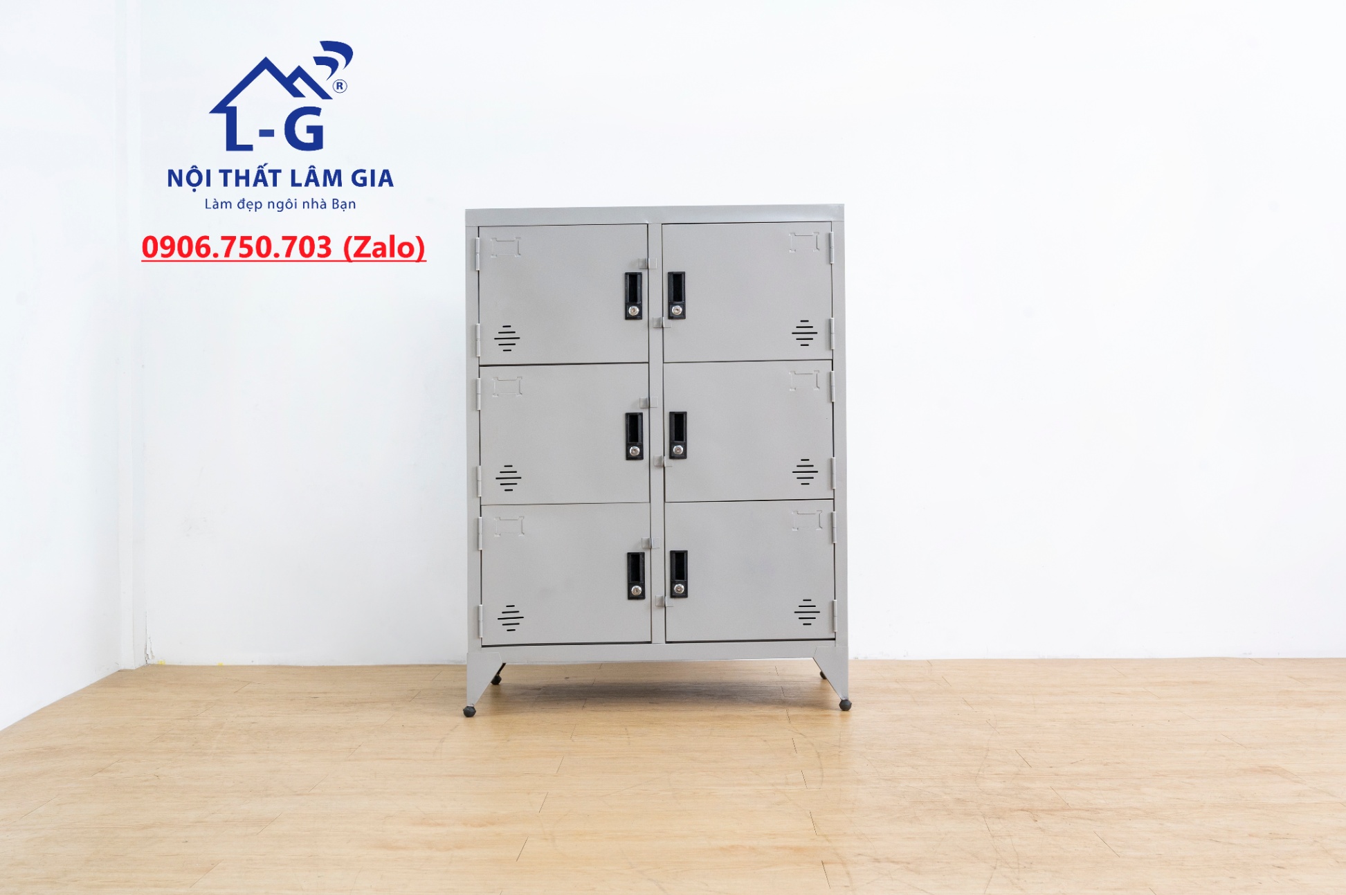 Tủ sắt đựng đồ 6 cánh Mini 1m2-90cm