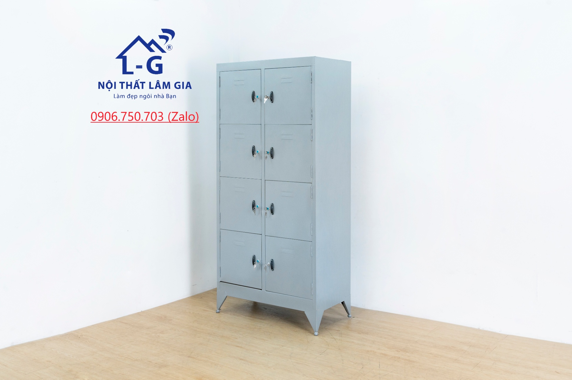 Tủ hồ sơ sắt sơn dầu 8 cánh cửa mở giá rẻ