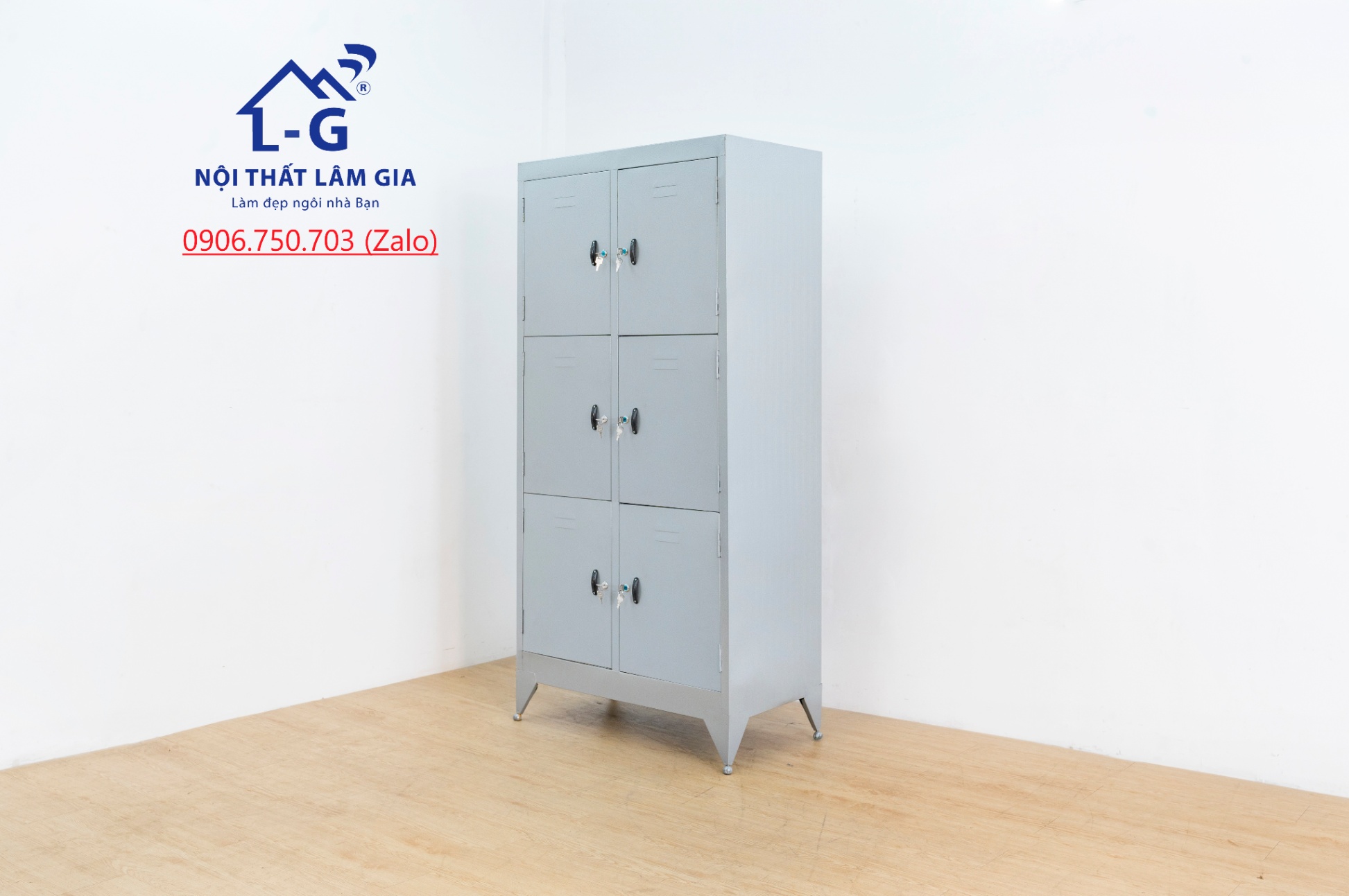 Tủ hồ sơ sắt sơn dầu 6 cánh cửa mở giá rẻ