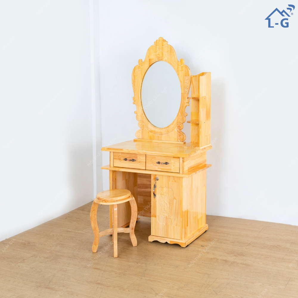 Bàn trang điểm gỗ tự nhiên ngang 80cm-BP05