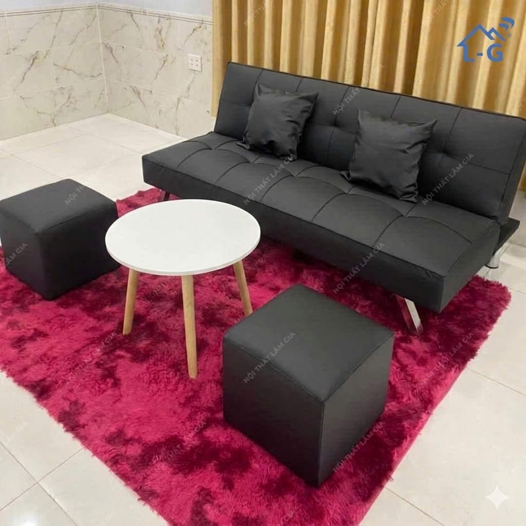 Bộ Sofa Bed Da 6 Món Kèm Bàn Kim Cương (SFB-LG)