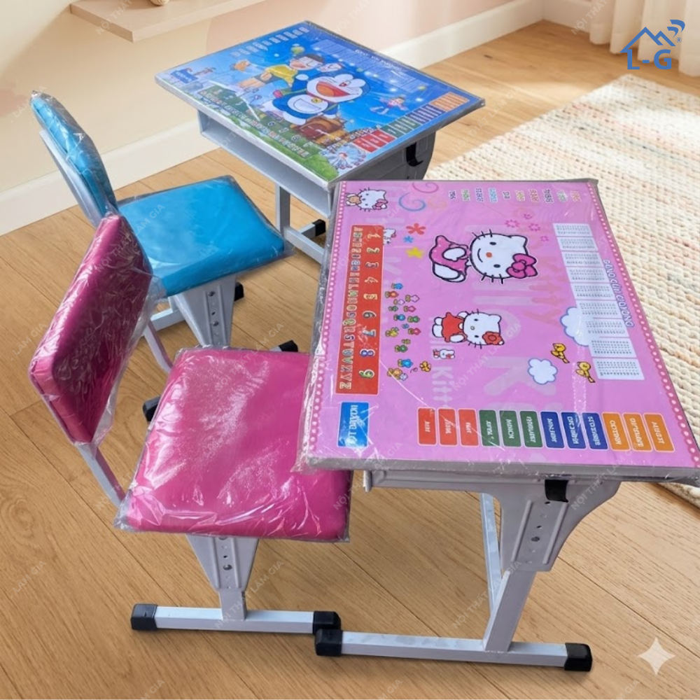 Bộ bàn ghế học sinh tăng chiều cao F34DH3D