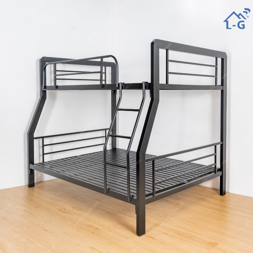 Giường Tầng Lệch Sắt Hộp 4x8 Cao Cấp (GTLSH4x8CC)