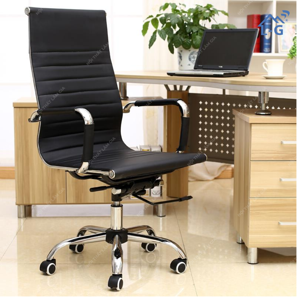 Ghế Xoay Văn Phòng Mặt Da Lâm Gia (GXVPMDLG)