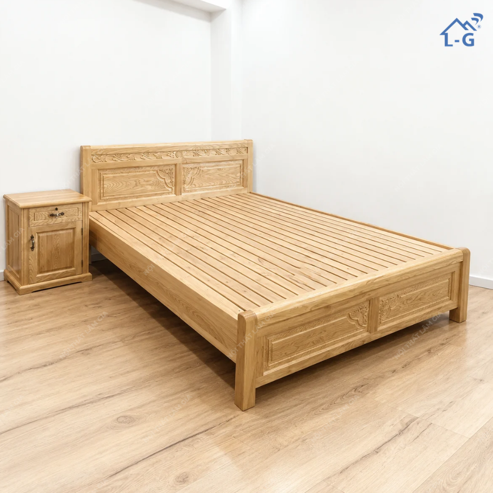 Giường Gỗ Sồi Nam (GG-LG)