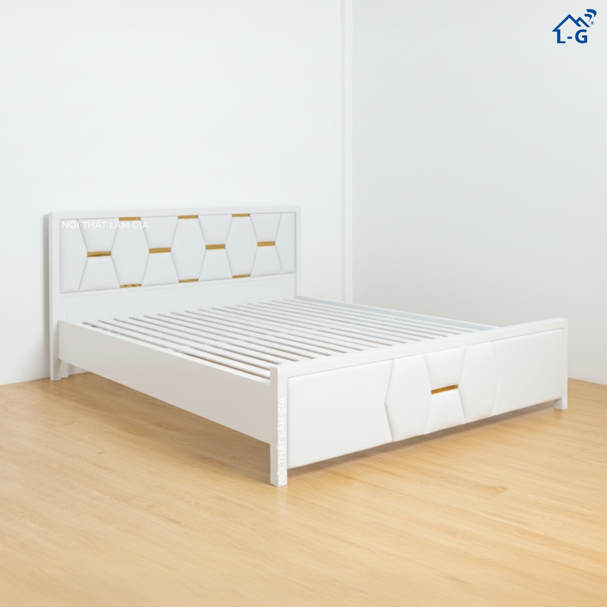 Giường Sắt Hộp Vuông Mẫu Lục Giác (GSHVMLG)
