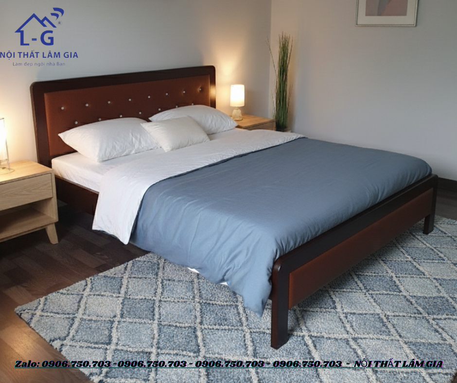 Giường Sắt Hộp Vuông 4x8 Đầu nệm