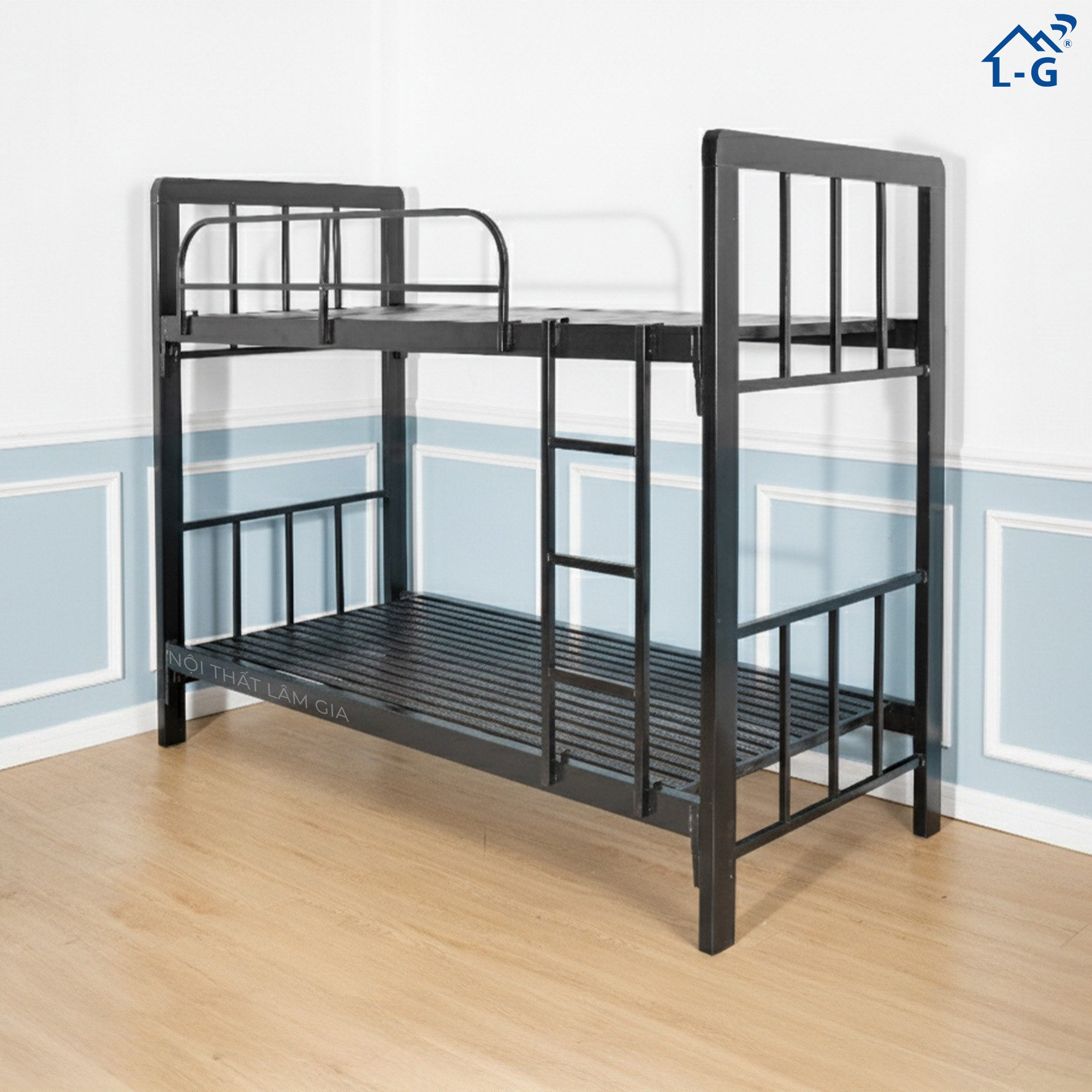 Giường Tầng Bằng Sắt Hộp 4x8 Dày Dặn (GTBSH4x8DD)