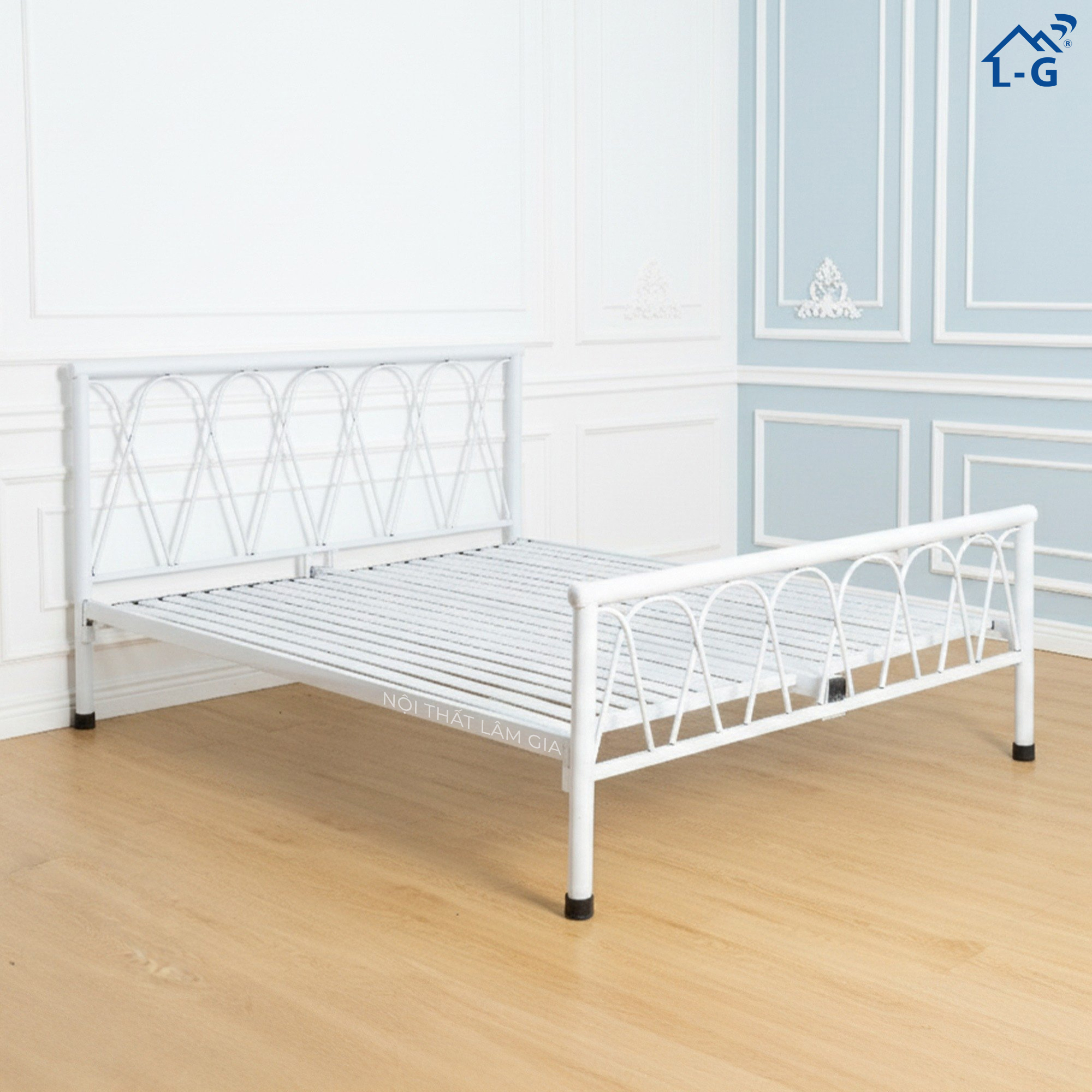 Giường Sắt Ống Tròn Đầu Chữ X (GSOTDCX)