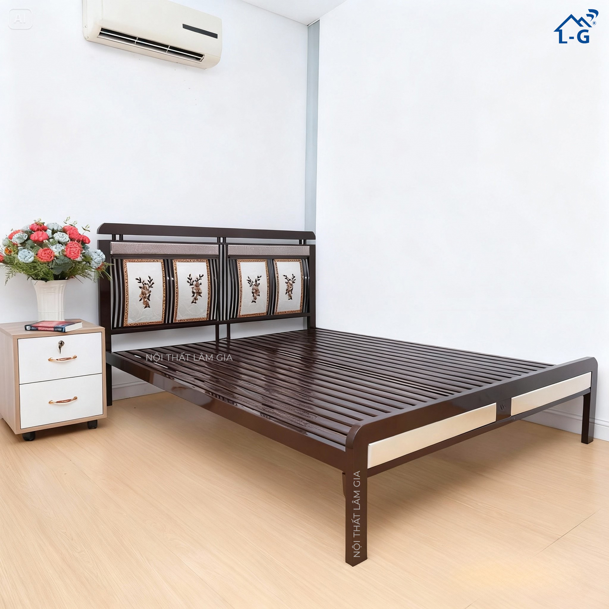 Giường Sắt Hộp 4x8 Siêu Chắc Chắn Mã 1917 (GSH4x8SCCM1917)