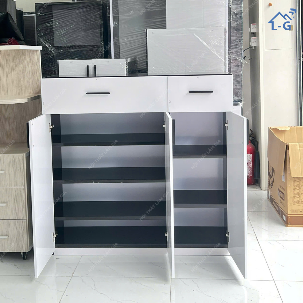 TỦ GIÀY DÉP NHỰA ĐÀI LOAN 3 CÁNH MỞ + 2 HỘC