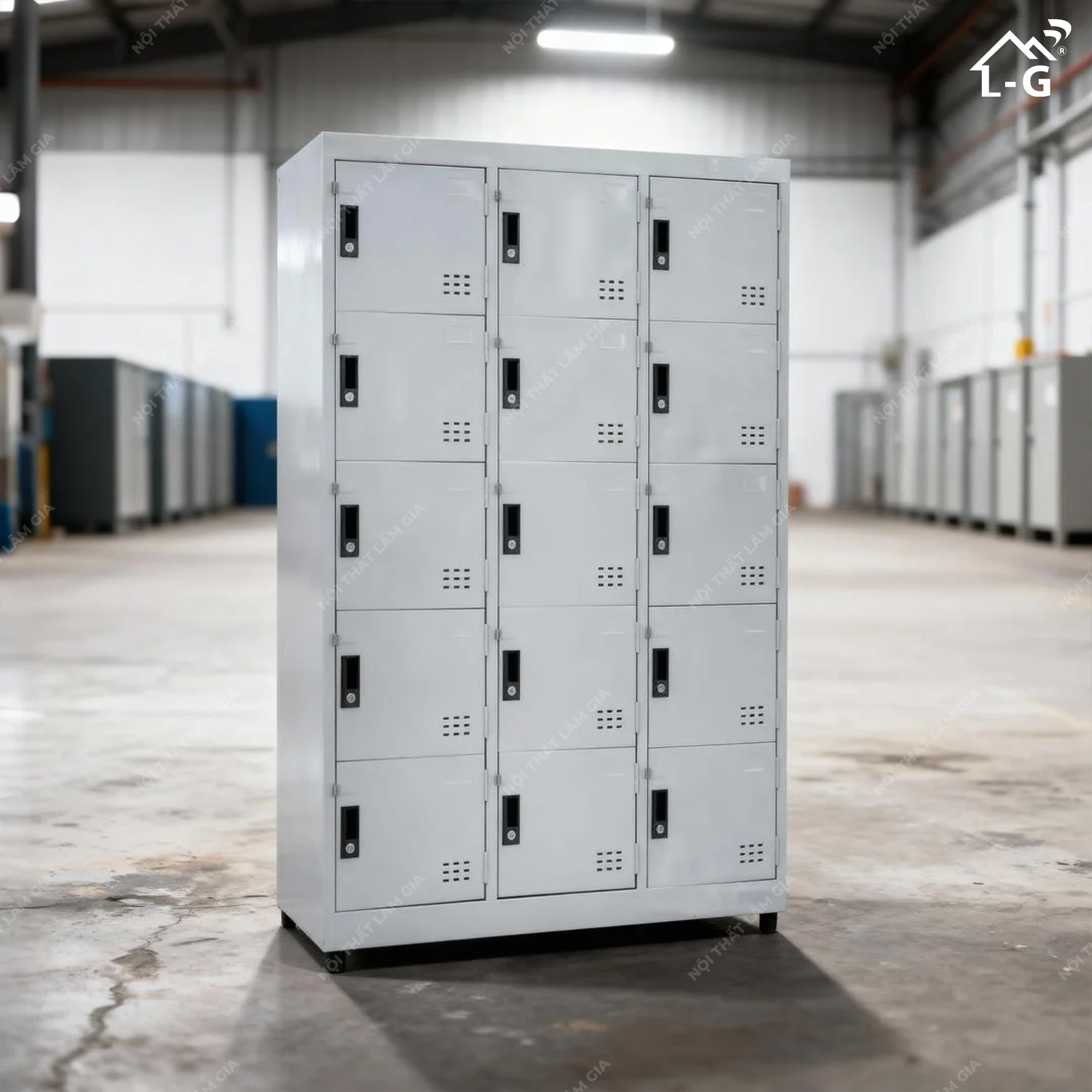 Tủ Hồ Sơ Sắt Sơn Tĩnh Điện 15 Cửa (THS-LG)