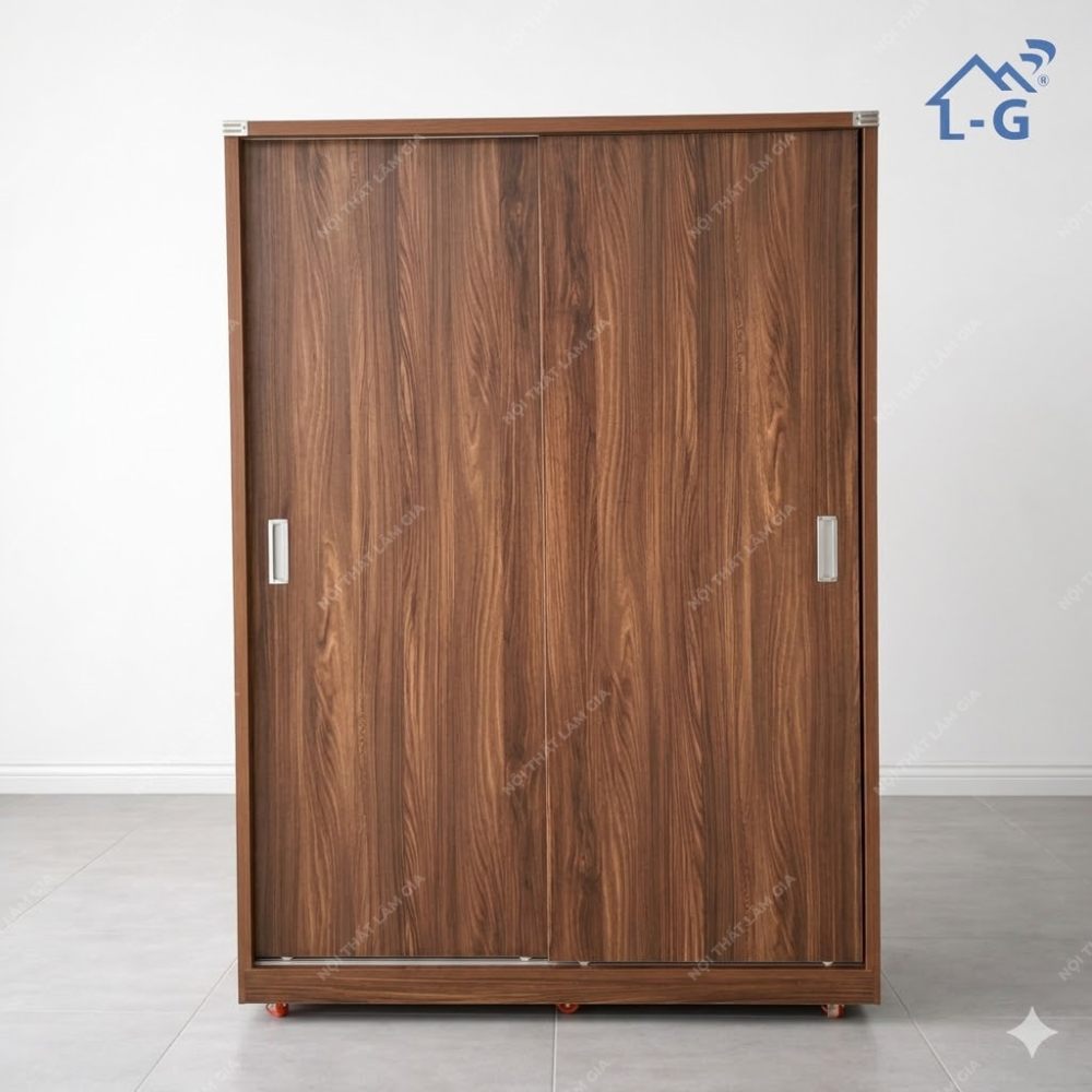 TỦ QUẦN ÁO GỖ MDF CỬA LÙA