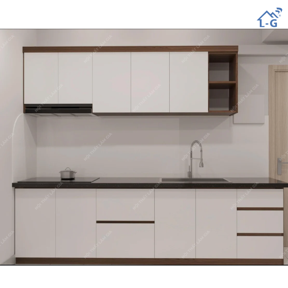Thi Công Tủ Bếp Nhựa PenCo (TCTB828-LG)