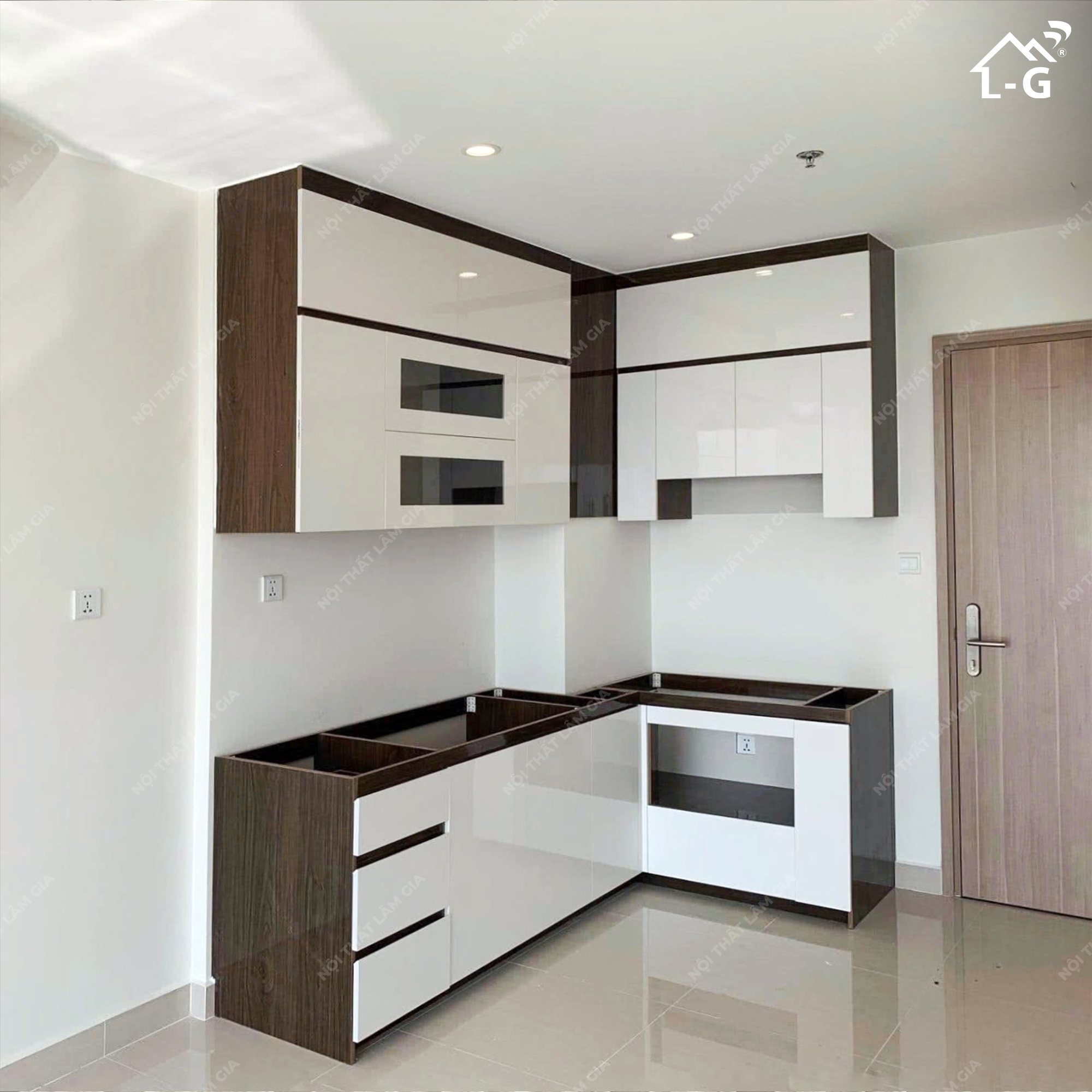 Thi Công Tủ Bếp Nhựa Penco Tính Theo Mét Dài (TCTB-LG)